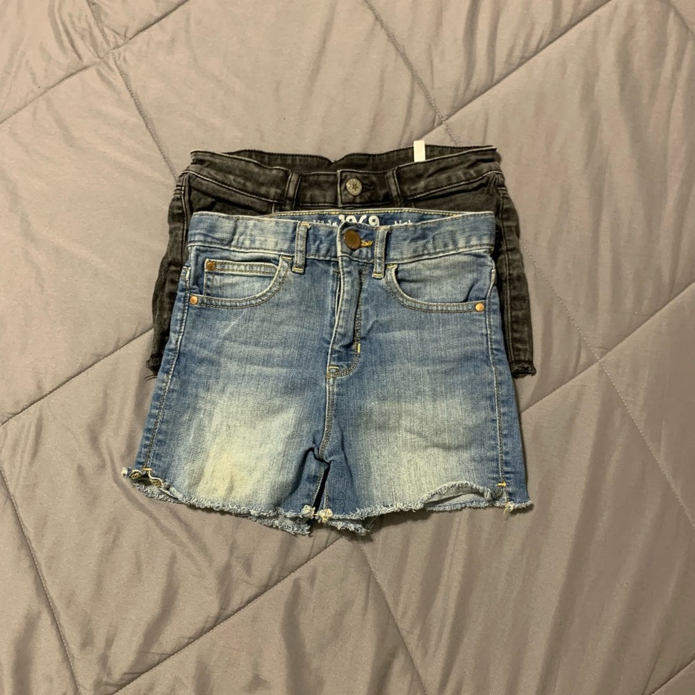 GAP Blue and H&M Black Jean Shorts for girls